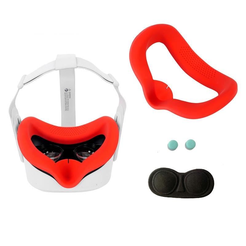 NNEDSZ Silicone Vr Eye Mask Lens Cover Set For Oculus Quest 2 - White